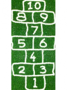 Artificial Grass Hopscotch